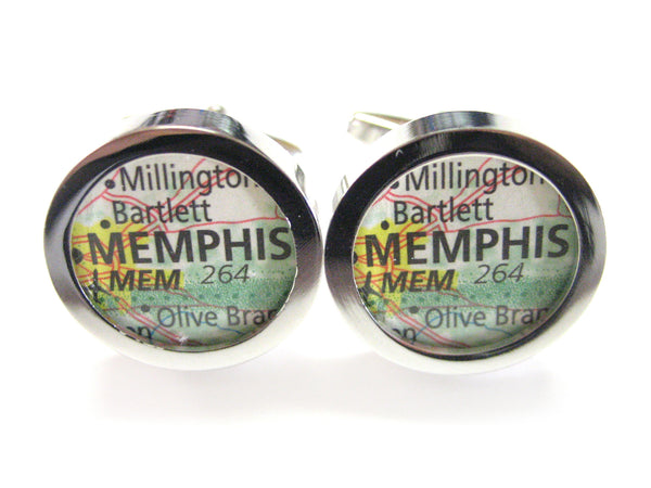 Memphis Tennessee Map Cufflinks