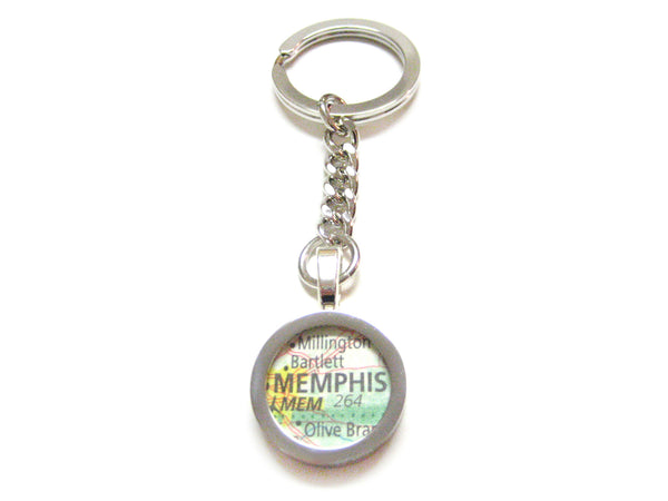 Memphis Tennessee Map Pendant Keychain