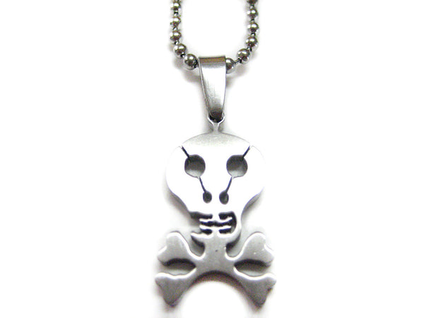 Metal Skull Pendant Necklace