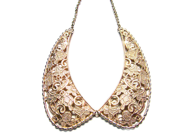 Metallic Embroidery Collar Necklace