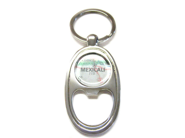 Mexicali Mexico Map Bottle Opener Key Chain