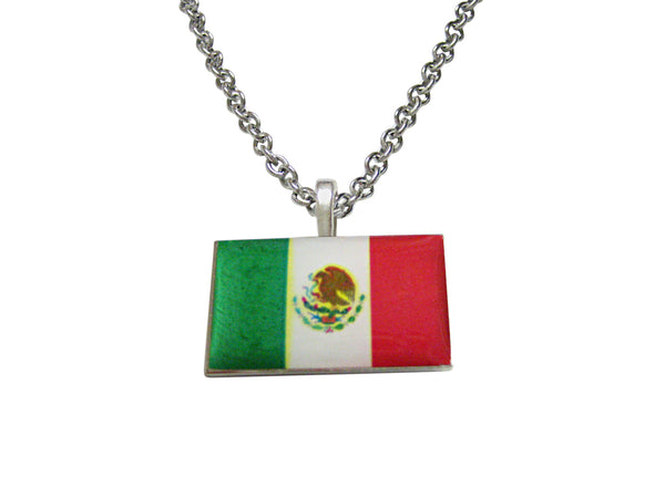 Mexico Flag Pendant Necklace