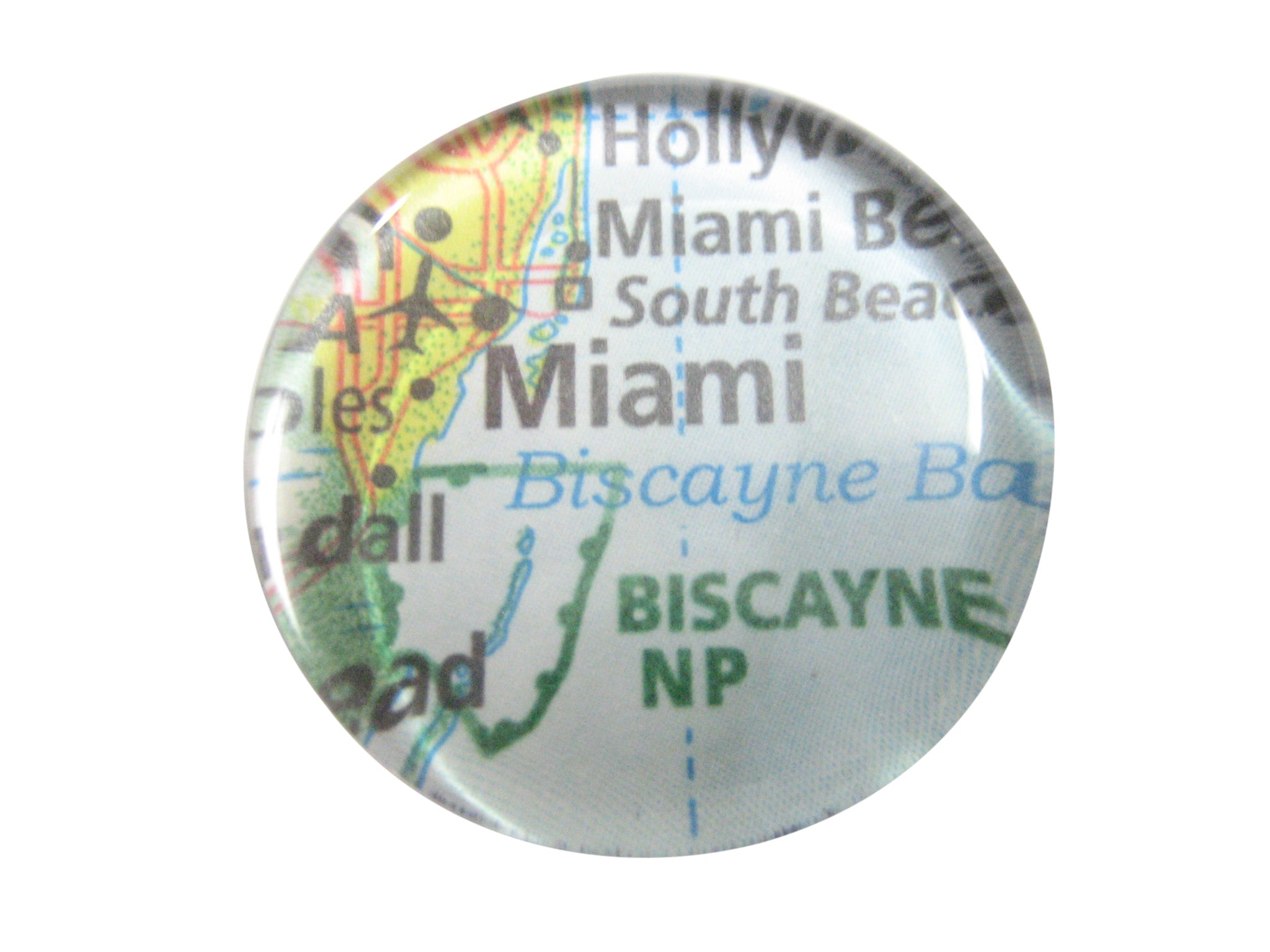 Miami Florida Map Pendant Magnet
