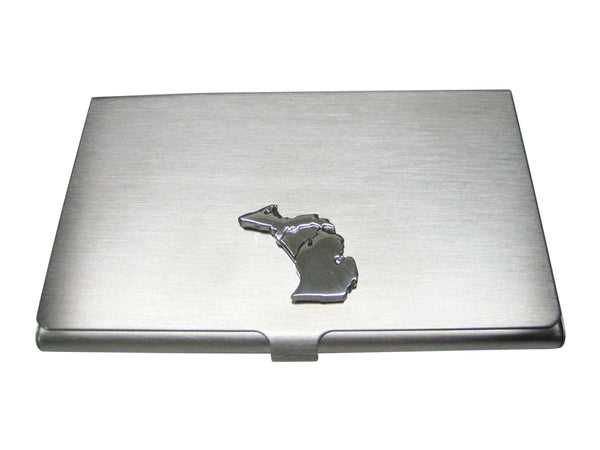 Michigan State Map Shape Business Card Holder