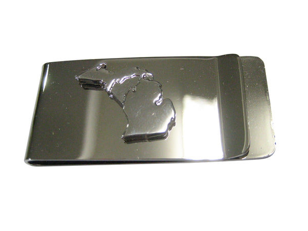 Michigan State Map Shape Money Clip