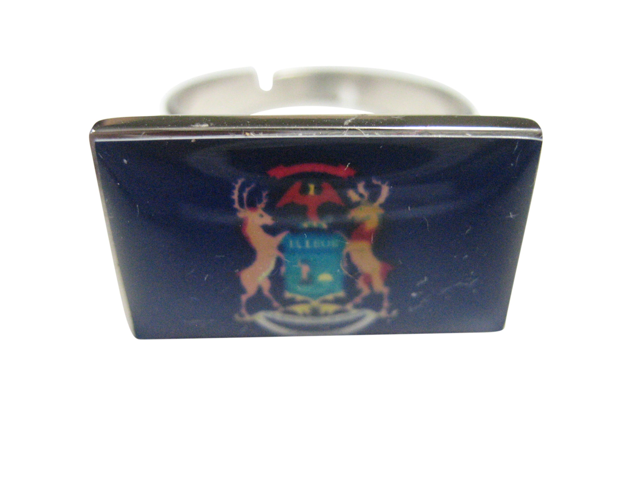 Michigan State Flag Adjustable Size Fashion Ring