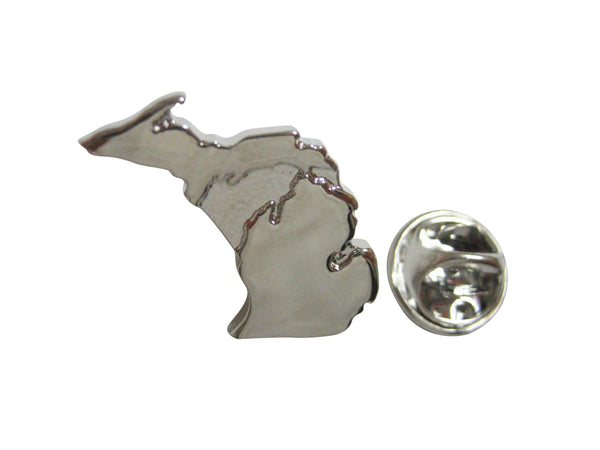 Michigan State Map Shape Lapel Pin