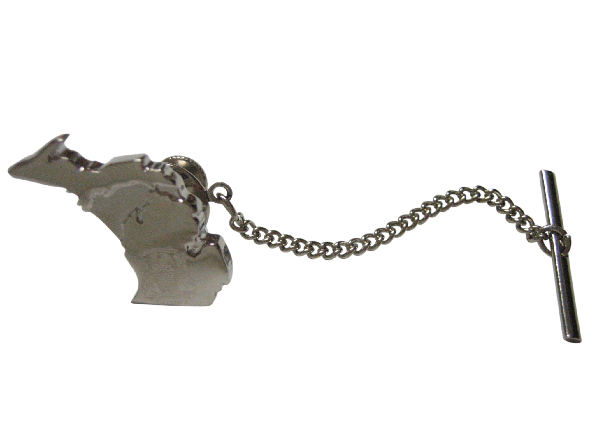 Michigan State Map Shape and Flag Design Tie Tack