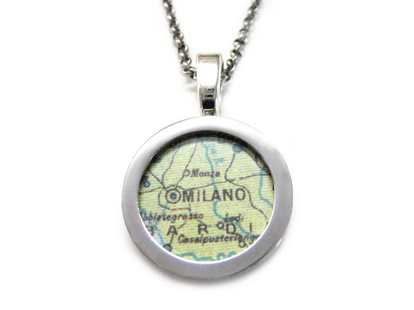 Milan Map Pendant Necklace