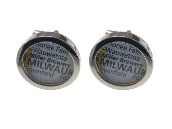 Miller Beer Brewery Map Cufflinks