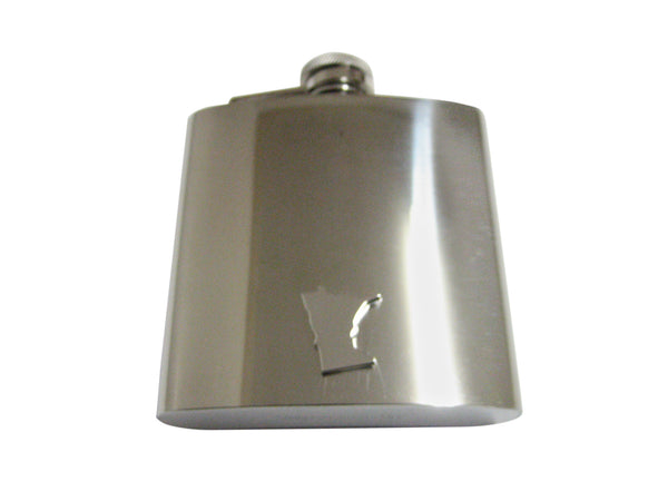 Minnesota State Map Shape 6oz Flask