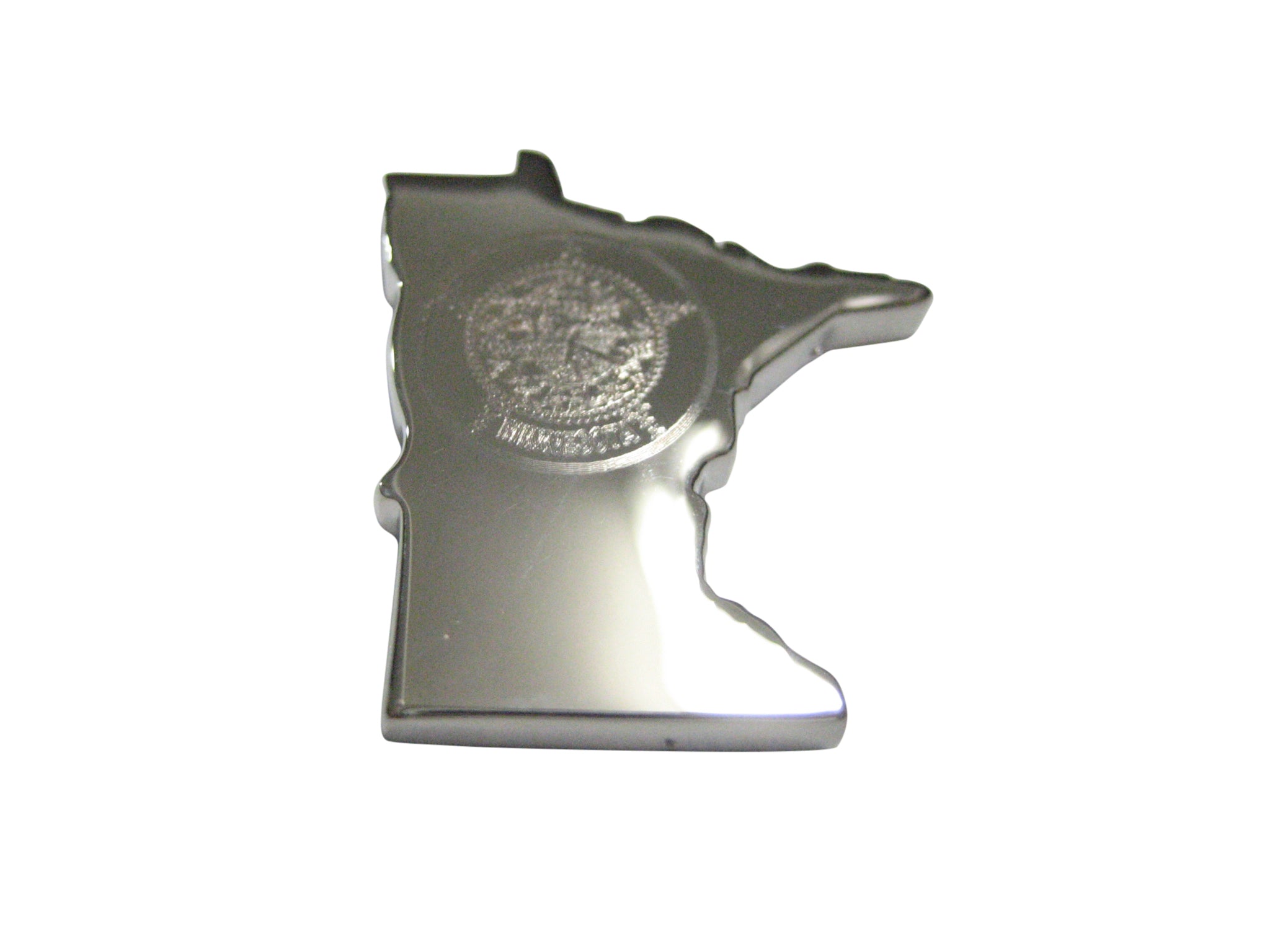 Minnesota State Map Shape and Flag Design Magnet