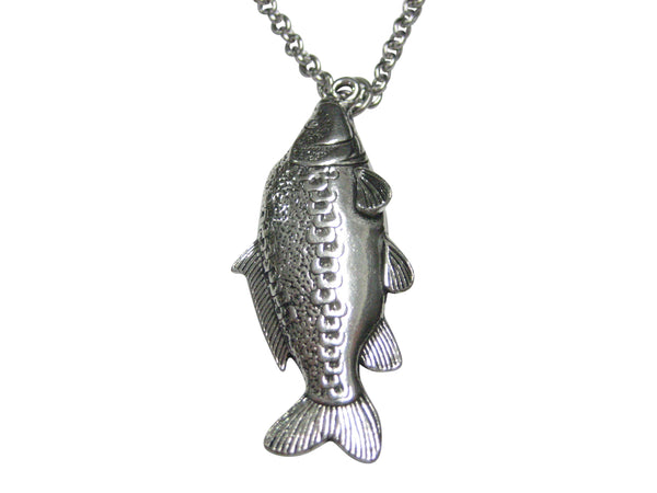 Mirror Carp Fish Pendant Necklace