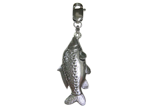 Mirror Carp Fish Pendant Zipper Pull Charm