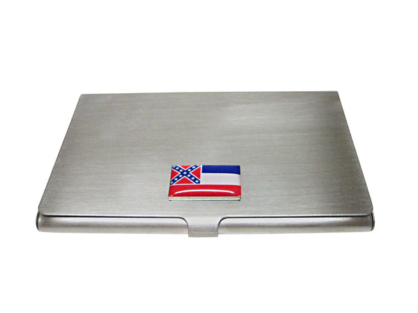 Mississippi State Flag Pendant Business Card Holder