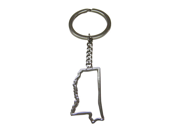 Mississippi State Map Outline Keychain