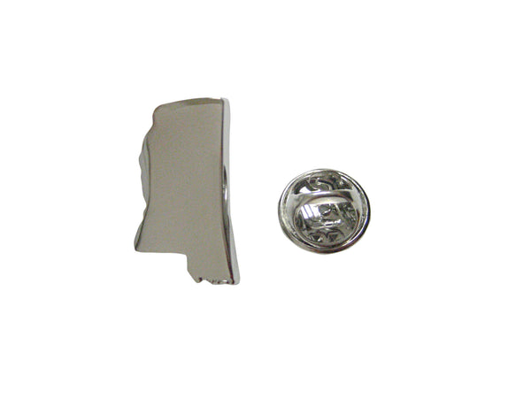 Mississippi State Map Shape Lapel Pin