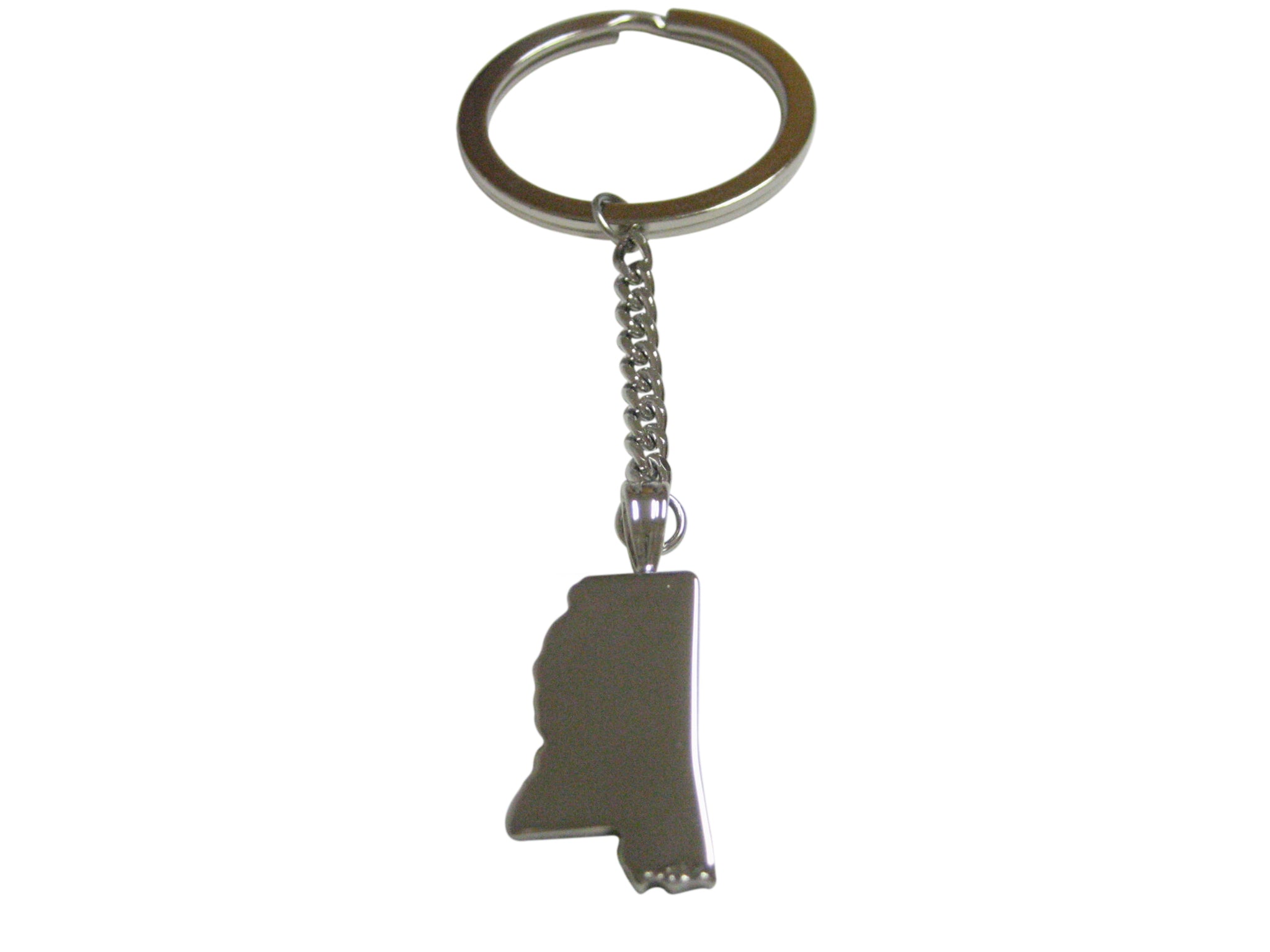 Mississippi State Map Shape Pendant Keychain