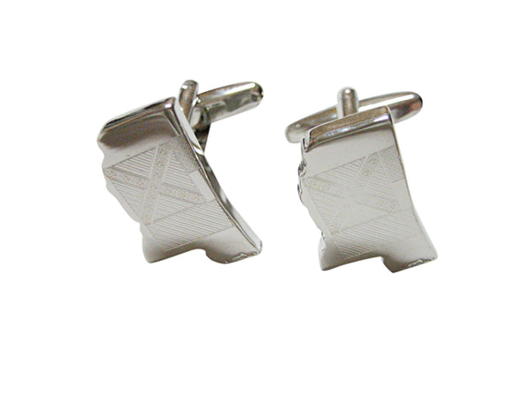 Mississippi State Map Shape and Flag Design Cufflinks