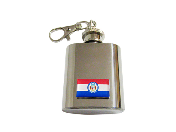 Missouri State Flag Keychain Flask