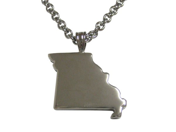 Missouri State Map Shape Pendant Necklace