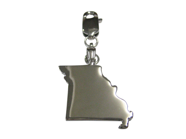 Missouri State Map Shape Pendant Zipper Pull Charm