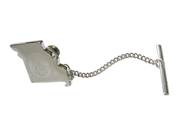 Missouri State Map Shape and Flag Design Tie Tack