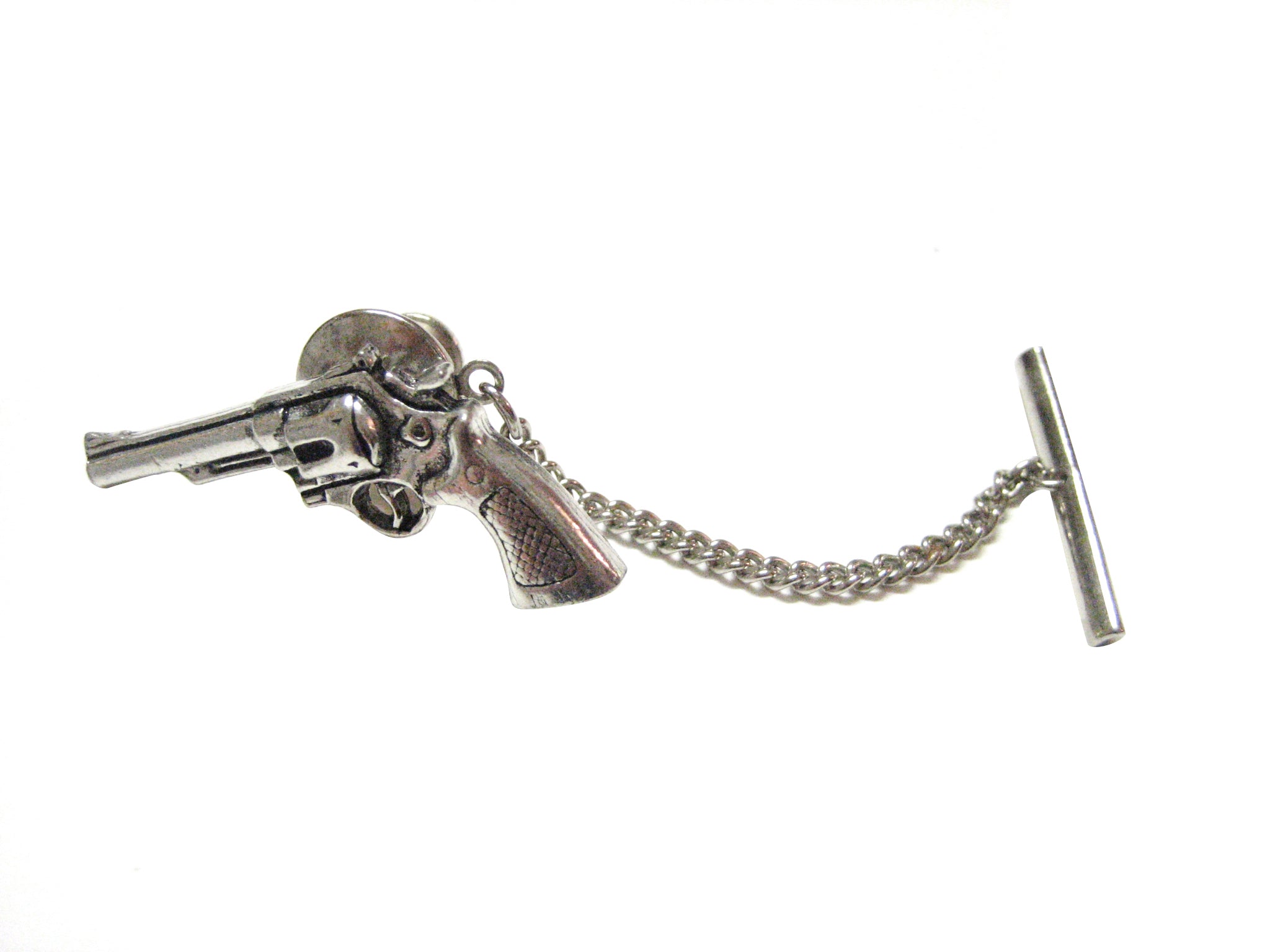 Modern Revolver Gun Tie Tack