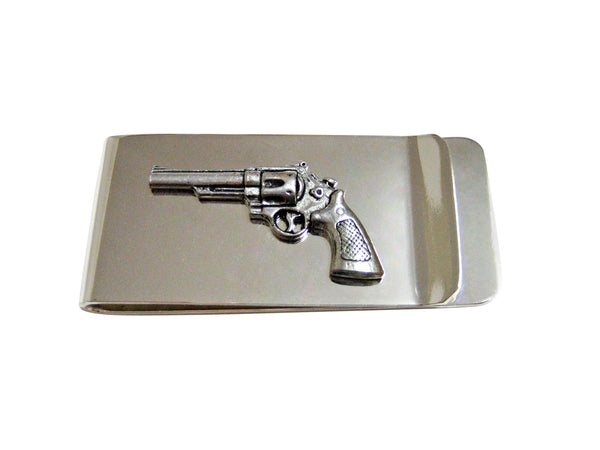 Modern Revolver Pistol Gun Money Clip