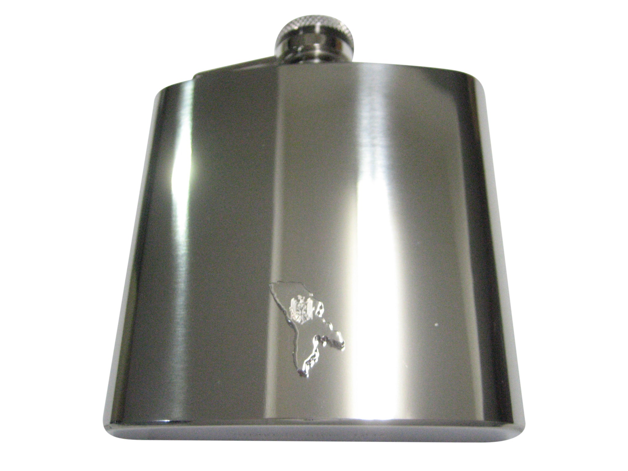 Moldova Map Shape and Flag Design 6oz Flask