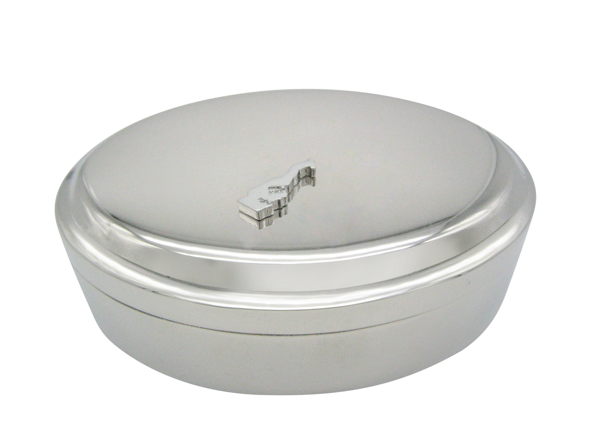 Monaco Map Shape Pendant Oval Trinket Jewelry Box