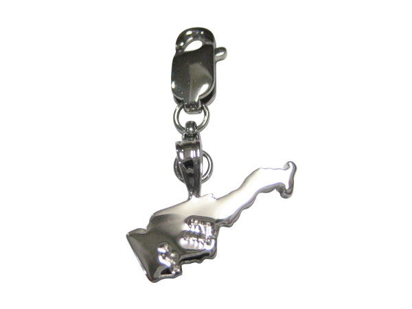 Monaco Map Shape Pendant Zipper Pull Charm