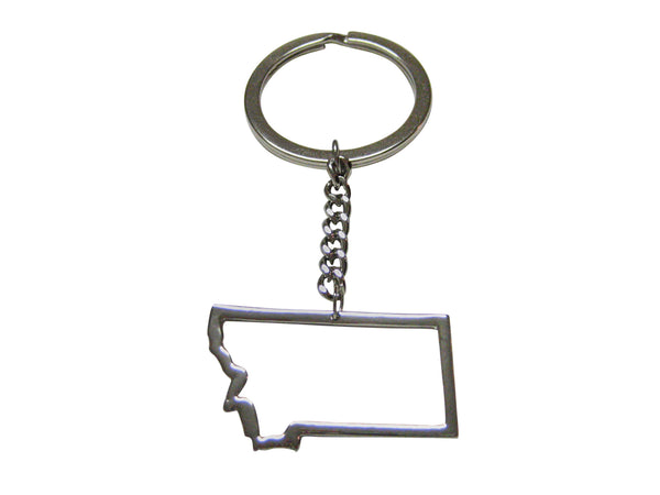 Montana State Map Outline Keychain