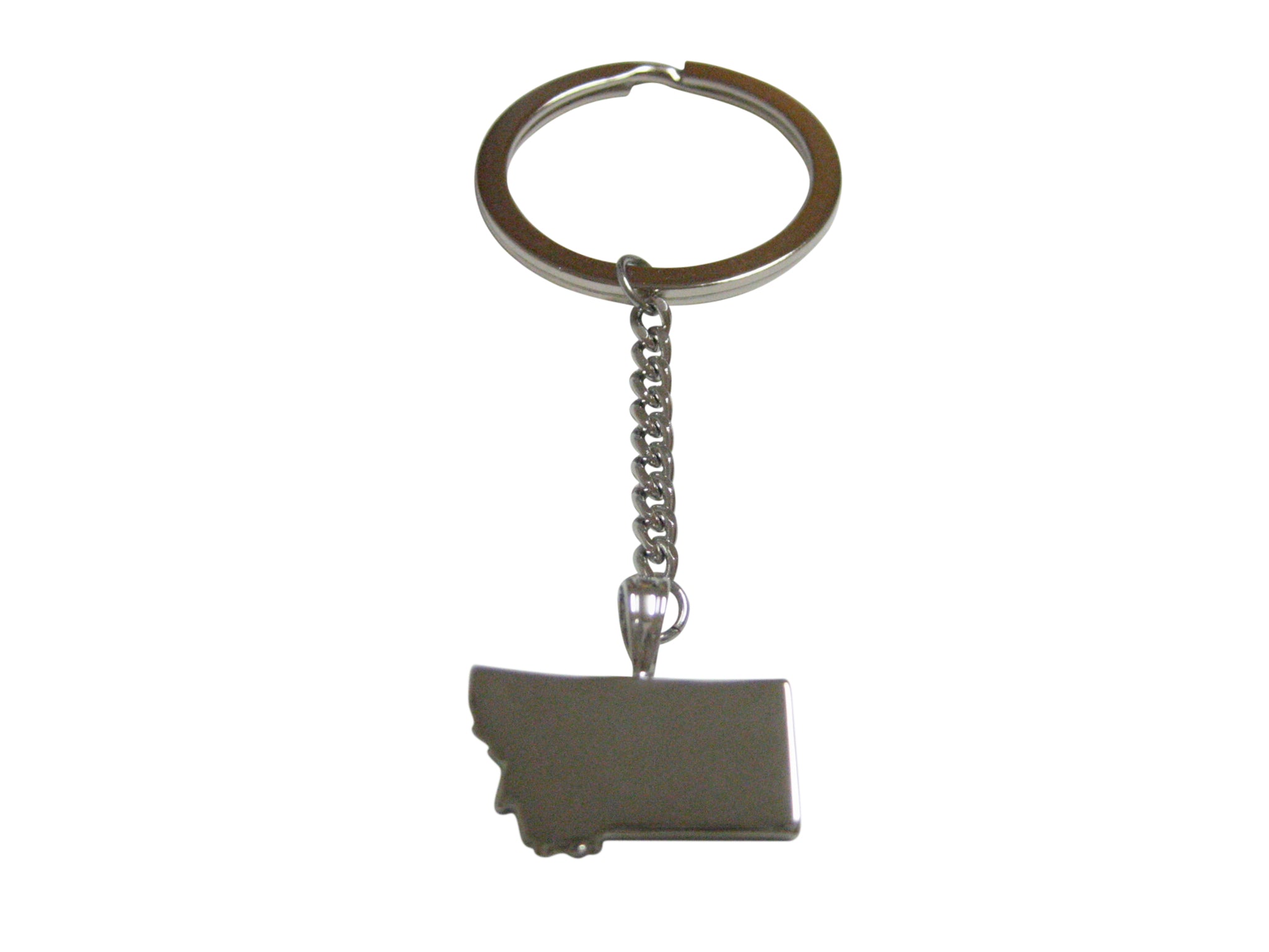 Montana State Map Shape Pendant Keychain