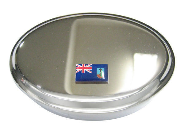 Montserrat Flag Oval Trinket Jewelry Box