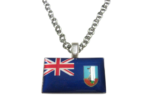 Montserrat Flag Pendant Necklace