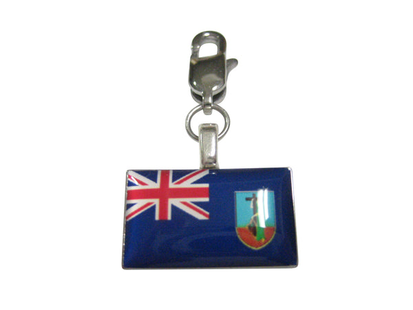 Montserrat Flag Pendant Zipper Pull Charm