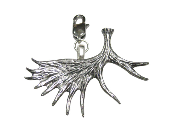 Moose Antler Pendant Zipper Pull Charm