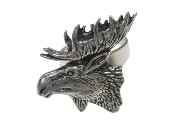 Moose Head Adjustable Size Fashion Ring