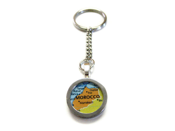 Morocco Map Pendant Keychain