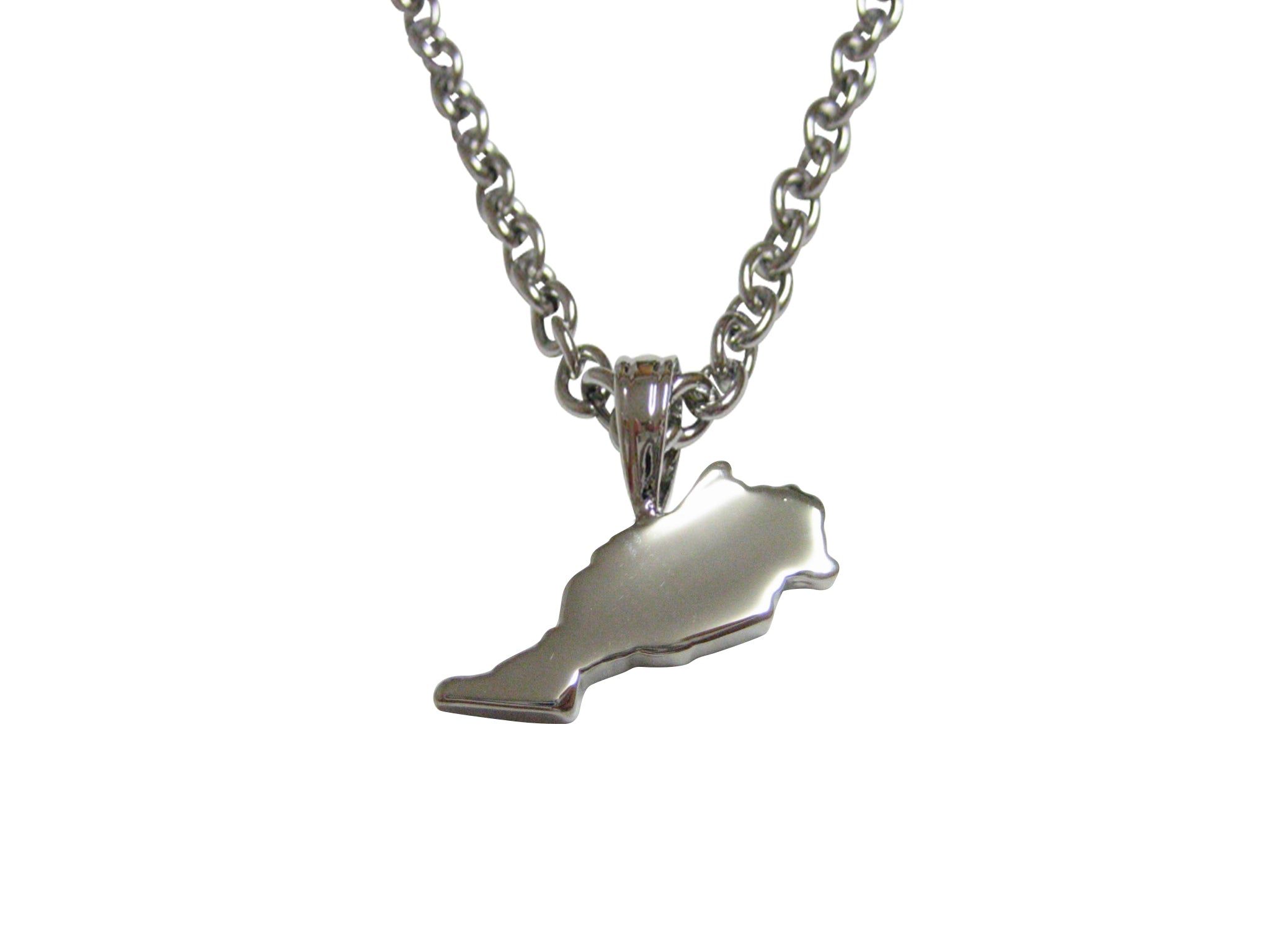 Morocco Map Shape Pendant Necklace