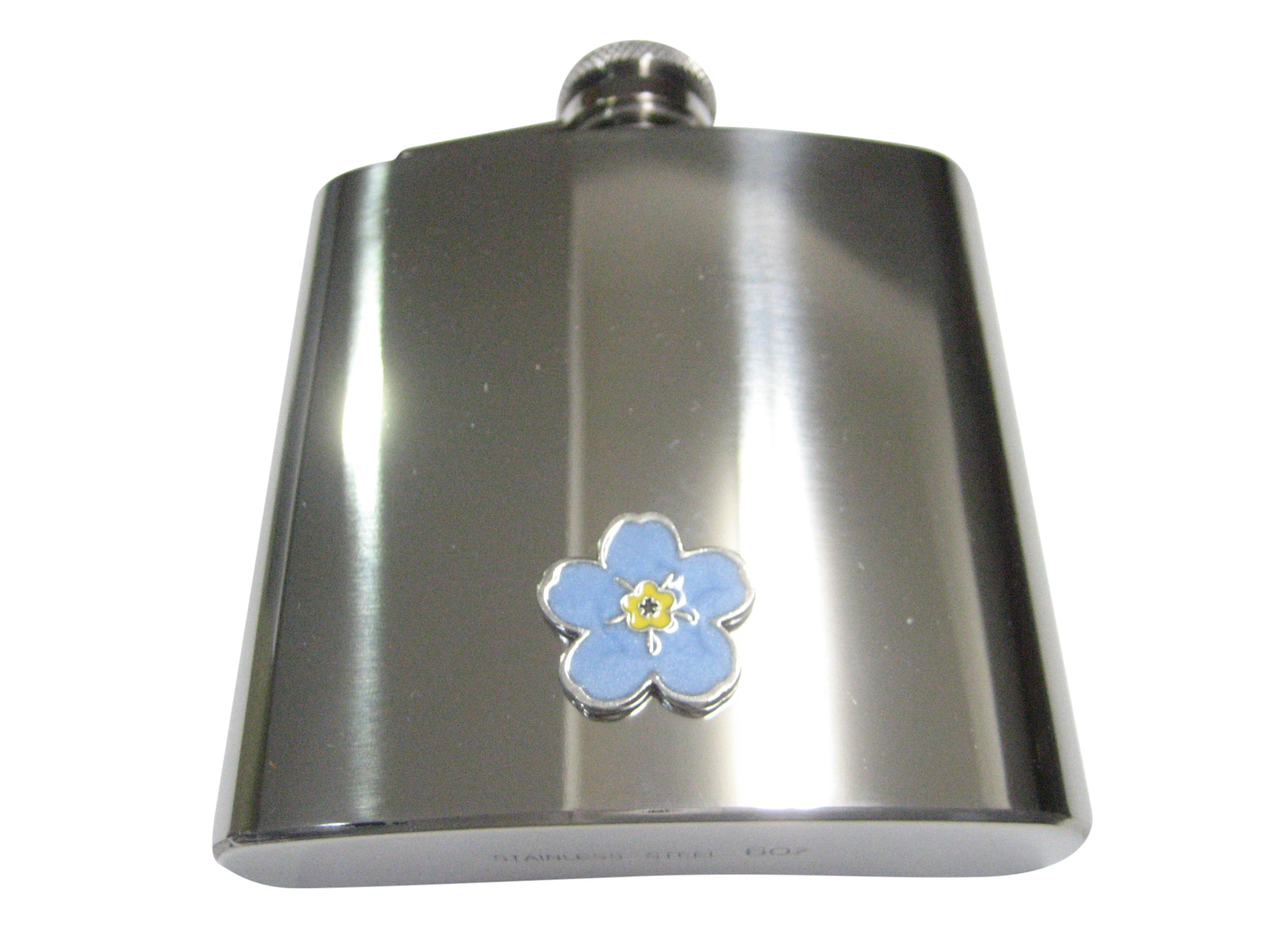 Myosotis Sylvatica Forget Me Not Flower 6oz Flask