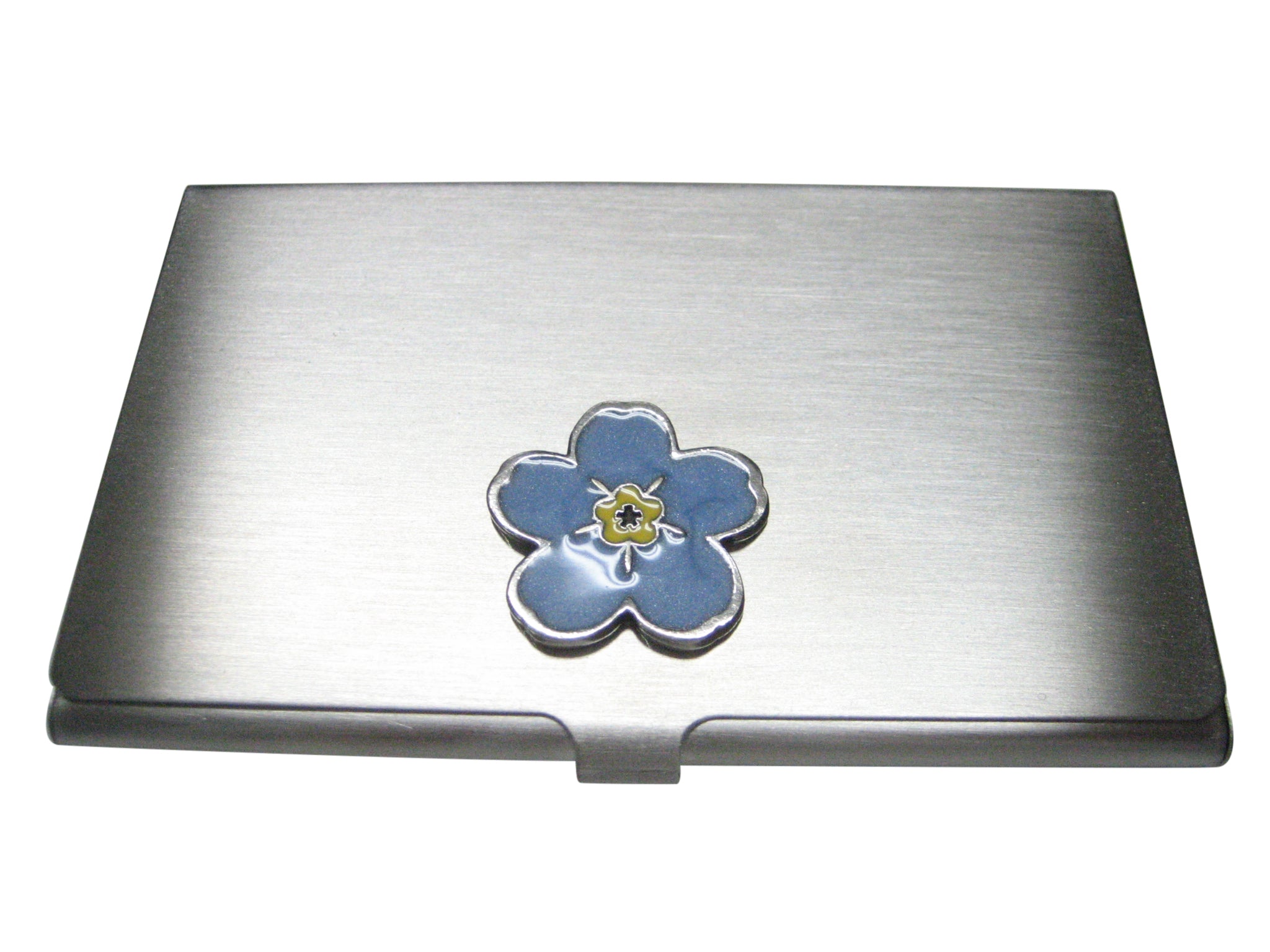 Myosotis Sylvatica Forget Me Not Flower Business Card Holder