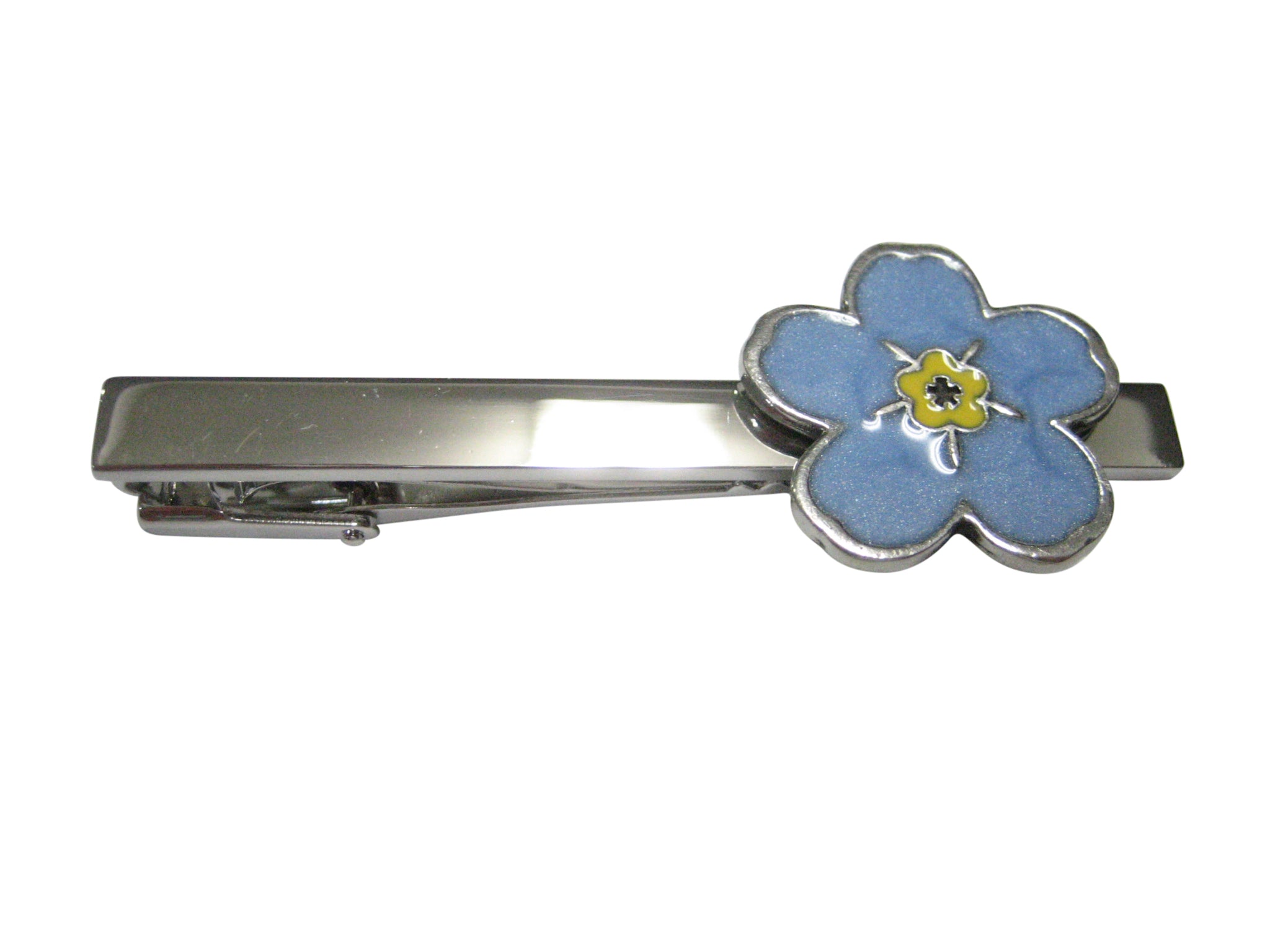 Myosotis Sylvatica Forget Me Not Flower Tie Clip