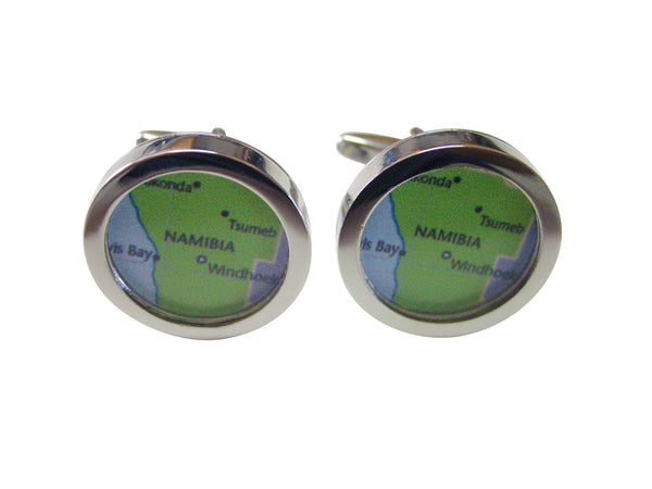 Namibia Map Pendant Cufflinks