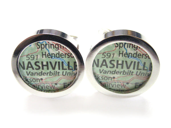 Nashville Tennessee Map Cufflinks