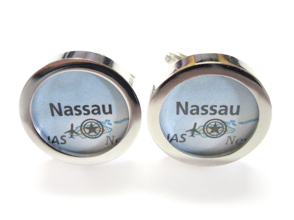 Nassau Bahamas Map Cufflinks