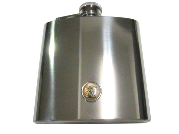 Nautical Old Ship Circular 6oz Flask