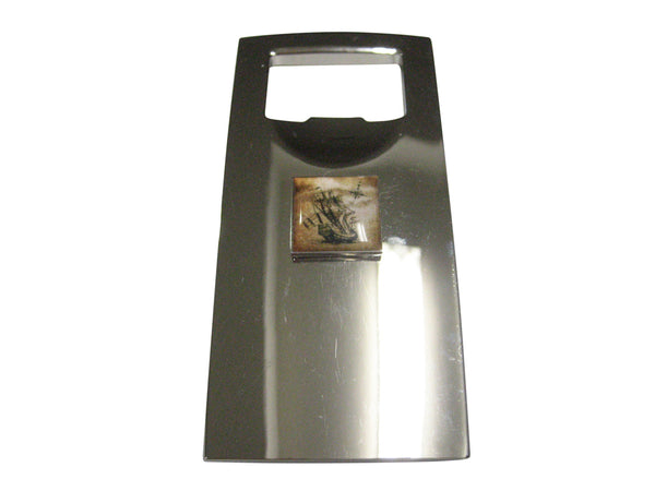 Nautical Old Ship Square Bottle Opener