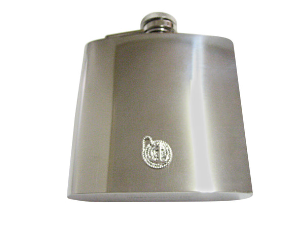 Nautical Rope and Anchor 6 Oz. Stainless Steel Flask